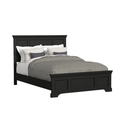 Queen Size Solid Wood Bed with Polished Finish and Classic Design