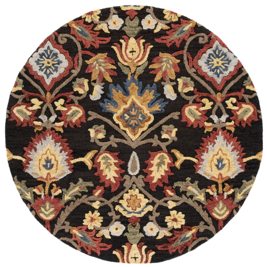 Tufted Wool Area Rug – Luxurious Floral Design