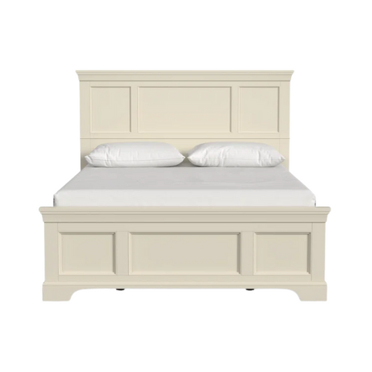Queen Size Solid Wood Bed with Polished Finish and Classic Design