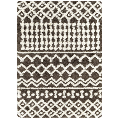 Soft Cozy Woven Shag Bohemian Tribal Area Rug