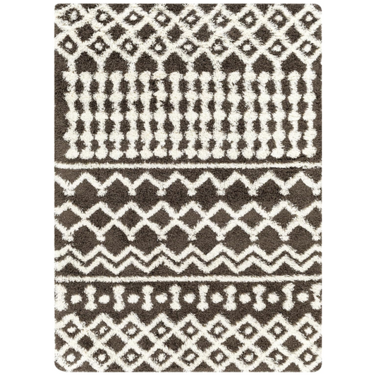 Soft Cozy Woven Shag Bohemian Tribal Area Rug
