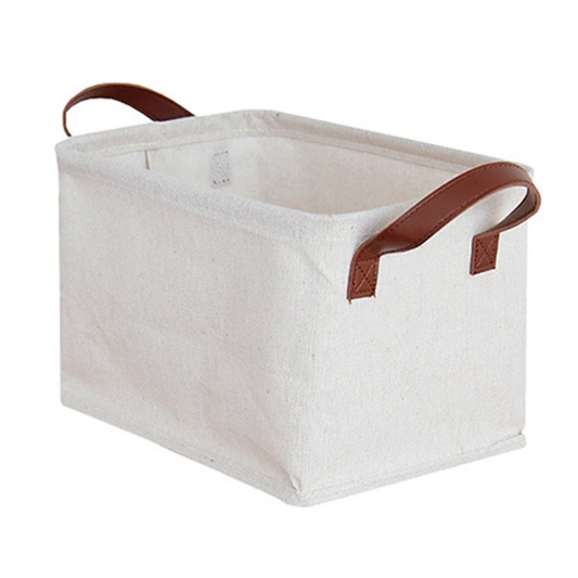 Collapsible Cotton Linen Laundry Basket – Stylish Hamper for Dirty Clothes and Toy Storage, Household Sundries Basket with Handle