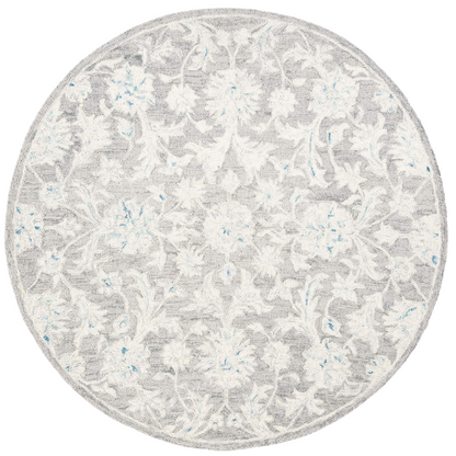 Tufted Wool Area Rug – Luxurious Floral Design