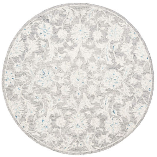 Tufted Wool Area Rug – Luxurious Floral Design