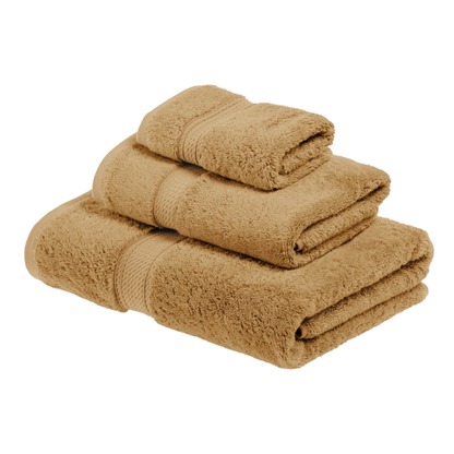 Luxury Tan Egyptian Cotton 3-Piece Towel Set – 800 GSM Plush and Highly Absorbent Bath Towels