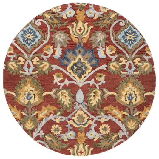 Tufted Wool Area Rug – Luxurious Floral Design