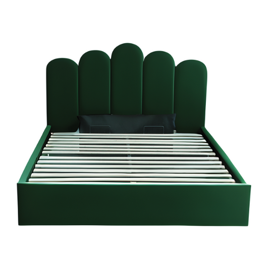Elegant Hydraulic Velvet Upholstered Platform Bed – Full Double Size with Lift-Up Storage for Ultimate Space Saving