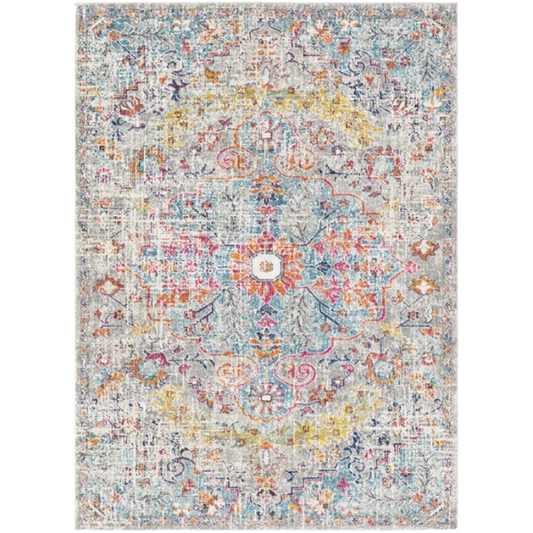 Timeless Traditional Woven Area Rug – Machine-Woven Polypropylene, Medium Pile, Durable and Easy to Clean