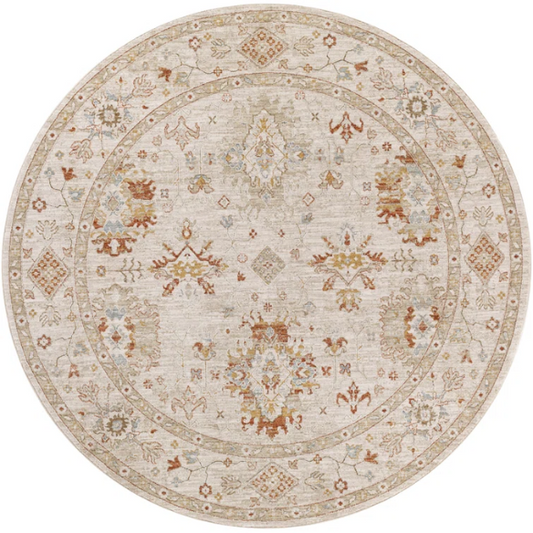 Elegant Oriental Rug – Stain-Resistant, High-Low Pile, Machine Woven with Fringed Detailing