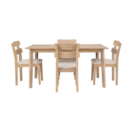 Mid-Century Modern 7-Piece Dining Set for 6 – Ideal for Family Meals and Gatherings