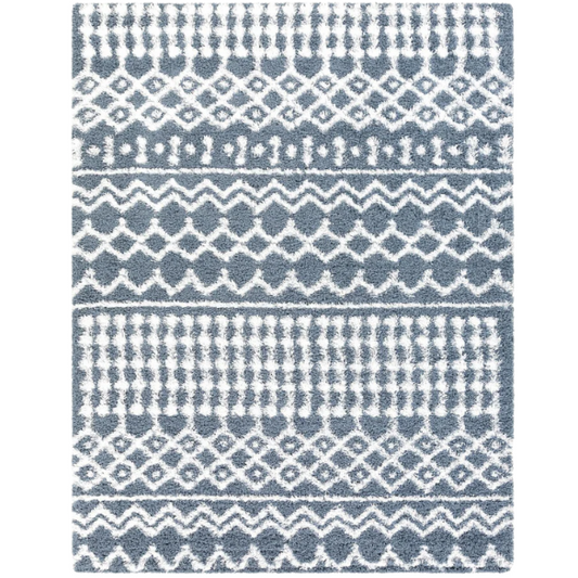 Soft Cozy Woven Shag Bohemian Tribal Area Rug