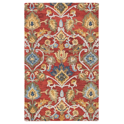 Tufted Wool Area Rug – Luxurious Floral Design