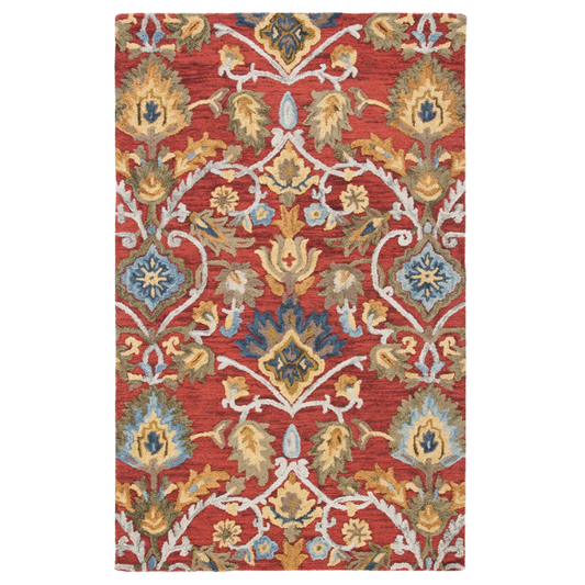 Tufted Wool Area Rug – Luxurious Floral Design