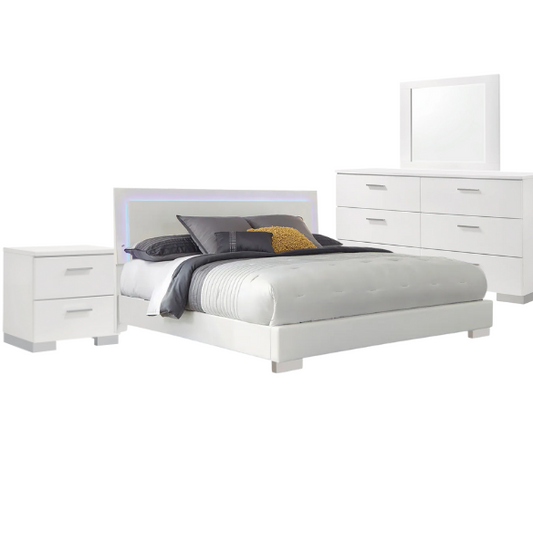 4-Piece Vintage Black Wood Panel Bedroom Set with Distressed Parchment Finish – Traditional Elegance with Silver Accents, Beveled Drawer Fronts, and Brass Rosette Knob Hardware
