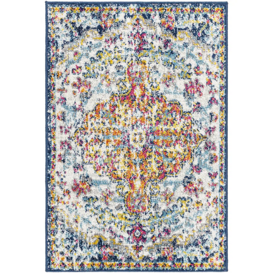 Timeless Traditional Woven Area Rug – Machine-Woven Polypropylene, Medium Pile, Durable and Easy to Clean