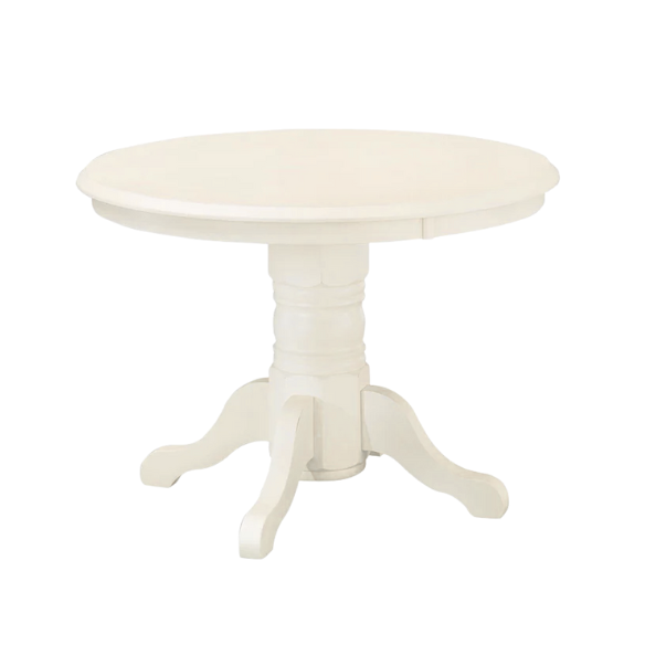 42" Round Pedestal Dining Table – Solid Hardwood Construction, Versatile Design, Seats 4