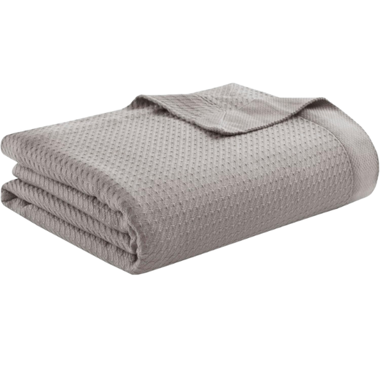 Grey Egyptian Cotton Quilted Blanket – Soft, Breathable & All-Season Comfort