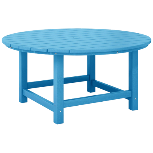 Outdoor Conversation Table – Stylish, Weather-Resistant Recycled Plastic Table with Slat-Style Top for Patios and Gardens