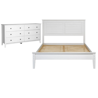 Brushed Wooden Full Double Size Bed and Bedroom Set – Elegant Design with Sturdy Construction and Rustic Charm