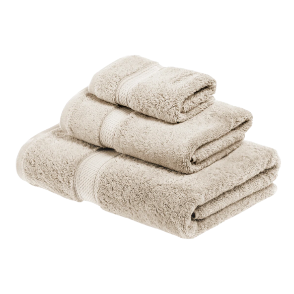 Luxury Greige Egyptian Cotton 3-Piece Towel Set – 800 GSM Plush and Highly Absorbent Bath Towels