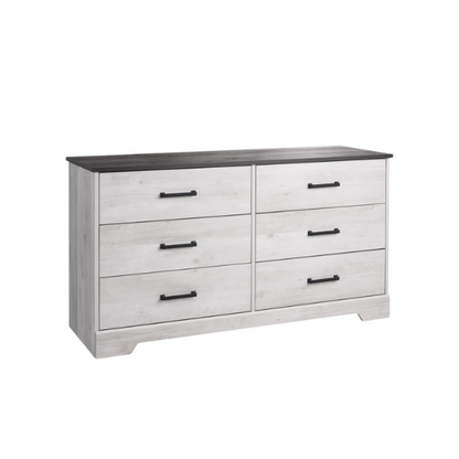 Rustic Modern 6-Drawer 53.25" W Double Dresser with Timeless Farmhouse Charm