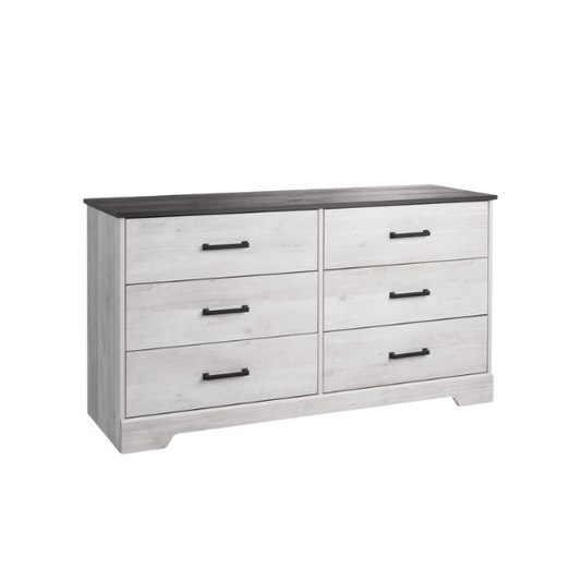 Rustic Modern 6-Drawer 53.25" W Double Dresser with Timeless Farmhouse Charm