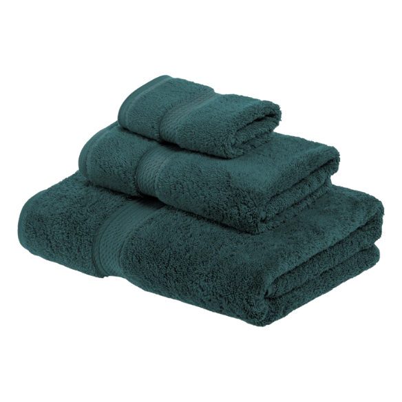 Luxury Dark Green Egyptian Cotton 3-Piece Towel Set – 800 GSM Plush and Highly Absorbent Bath Towels