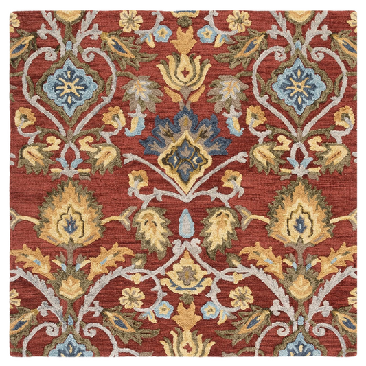 Tufted Wool Area Rug – Luxurious Floral Design