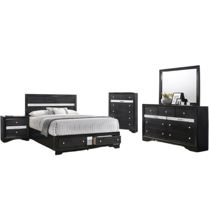 Minimalist Elegance Platform 5-Piece Queen Bedroom Set – Stylish, Cozy, and Tastefully Adorned