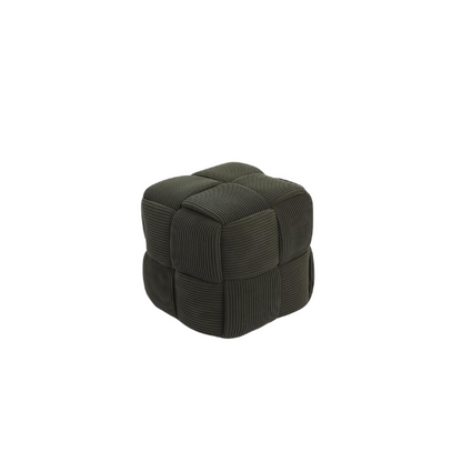 Forest Green Corduroy Ottoman – Stylish and Durable Footrest for Home or Office