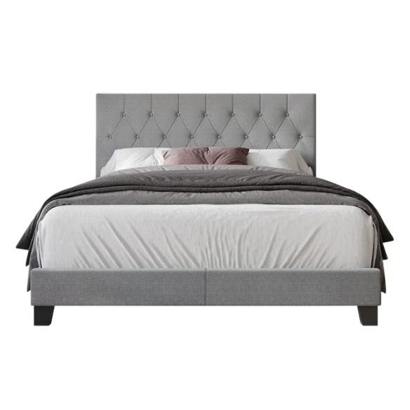 Elegant Upholstered King Size Bed with Button Tufted Headboard – A Perfect Blend of Comfort and Style for Any Bedroom