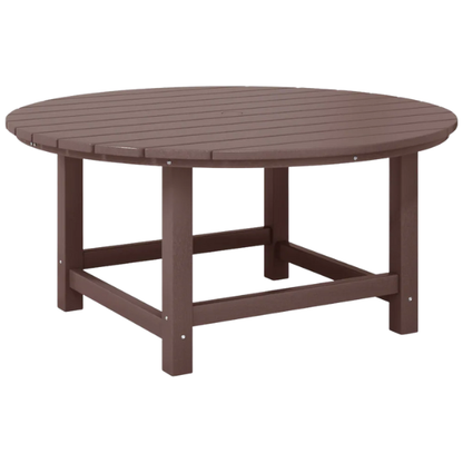 Outdoor Conversation Table – Stylish, Weather-Resistant Recycled Plastic Table with Slat-Style Top for Patios and Gardens