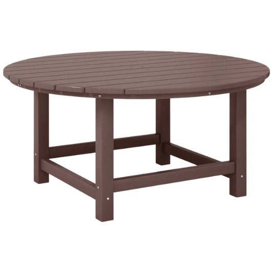 Outdoor Conversation Table – Stylish, Weather-Resistant Recycled Plastic Table with Slat-Style Top for Patios and Gardens
