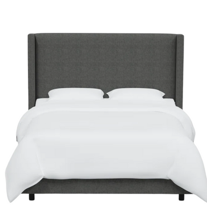 Cozy and Sleek Modern Queen Size Upholstered Wingback Bed
