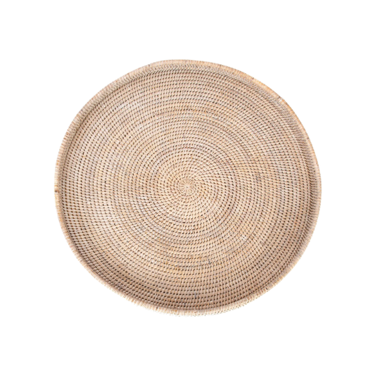 Wicker Serving Tray – Coastal-Inspired, Natural Rattan Design for Dining & Decor