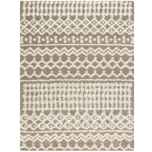 Soft Cozy Woven Shag Bohemian Tribal Area Rug