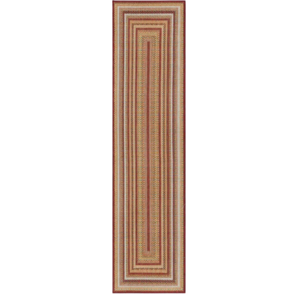 Coastal-Inspired Geometric Rug – Fade & Stain-Resistant, Burgundy,Ivory,Orange,Green,Blue Pattern, Ideal for Indoor/Outdoor Use