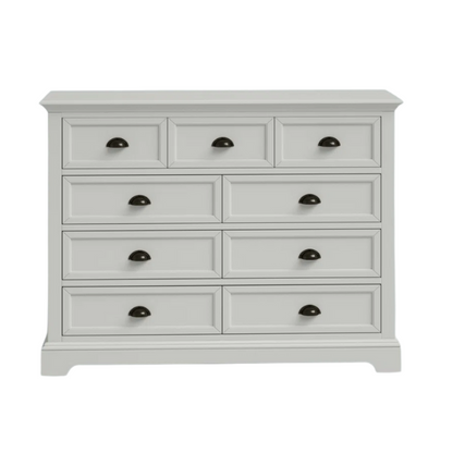 Traditional 9-Drawer Double Dresser with Beveled Edges, Picture Frame-Style Drawers