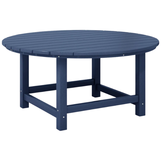 Outdoor Conversation Table – Stylish, Weather-Resistant Recycled Plastic Table with Slat-Style Top for Patios and Gardens