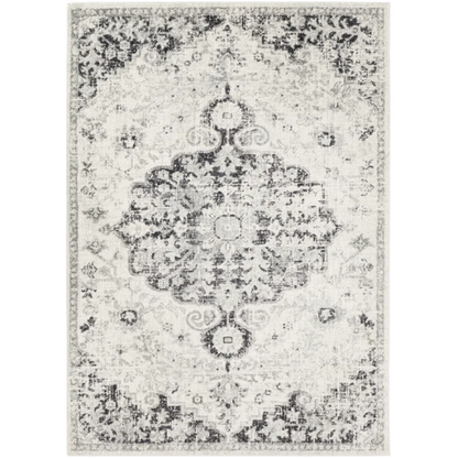 Timeless Traditional Woven Area Rug – Machine-Woven Polypropylene, Medium Pile, Durable and Easy to Clean