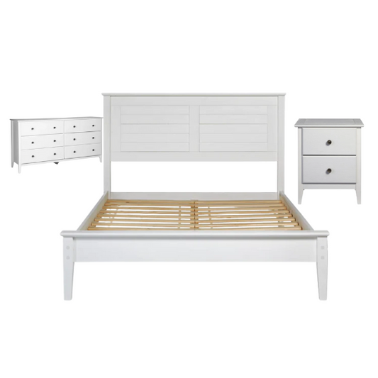 Brushed Wooden Full Double Size Bed and Bedroom Set – Elegant Design with Sturdy Construction and Rustic Charm