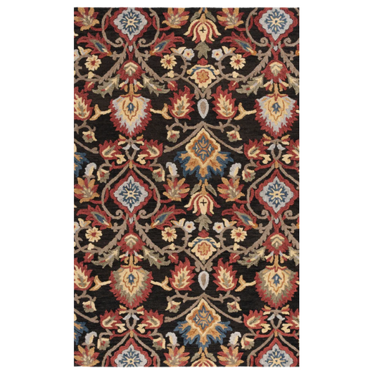 Tufted Wool Area Rug – Luxurious Floral Design