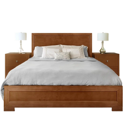 Polished Wooden Platform Full Double Size Bedroom Set – Elegant Design with Sturdy Construction and Timeless Appeal