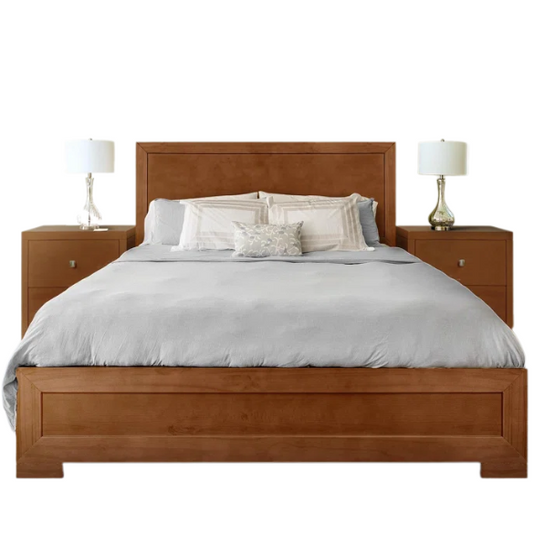 Polished Wooden Platform Full Double Size Bedroom Set – Elegant Design with Sturdy Construction and Timeless Appeal