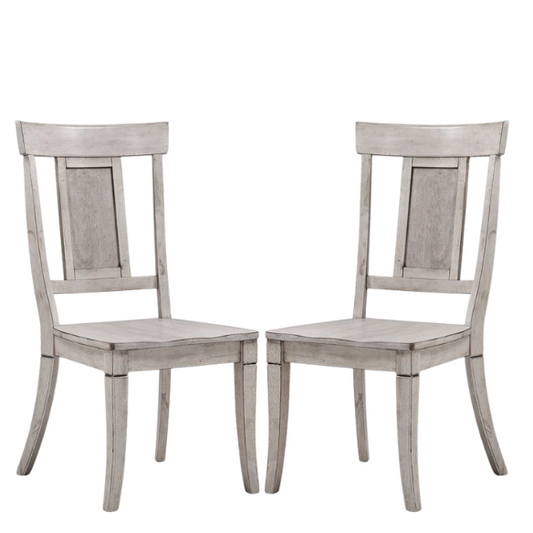 Solid Wood Slat Back Dining Chairs (Set of 2) – Farmhouse Style Seating
