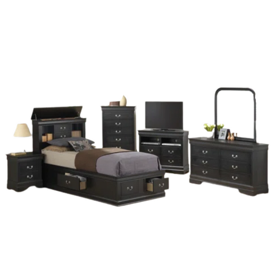Wooden Bookcase Storage Twin Bed – Space-Saving Design with Stylish Shelving