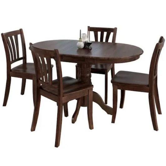 5-Piece Extendable Oval Dining Set – Effortless Expansion and Timeless Style