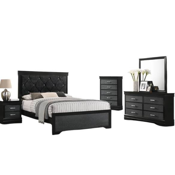 Panel Bedroom Set Special Queen 6-Piece: Timeless Elegance with Bed, Dresser, Mirror, 2 Nightstands, and Chest