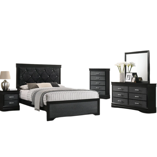 Panel Bedroom Set Special Queen 6-Piece: Timeless Elegance with Bed, Dresser, Mirror, 2 Nightstands, and Chest