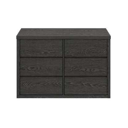 Modern 46.46'' 6-Drawer Double Dresser with Hidden Handles and Wood Grain Finish